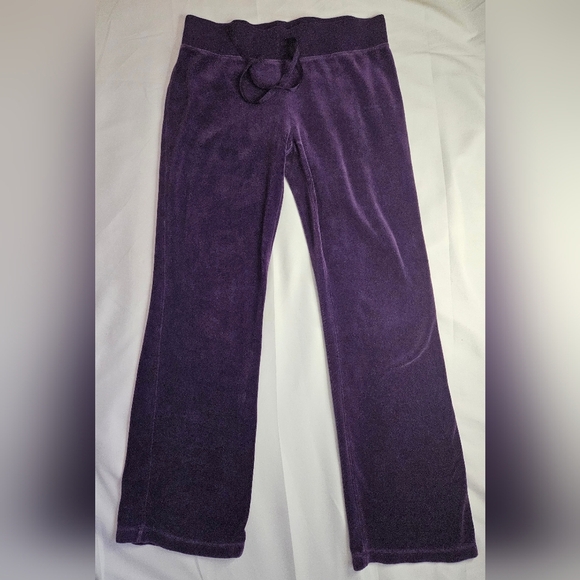 Route 66 Womens Purple Velour Pull On Elastic Waist Athletic Pants Size Medium - Picture 1 of 10